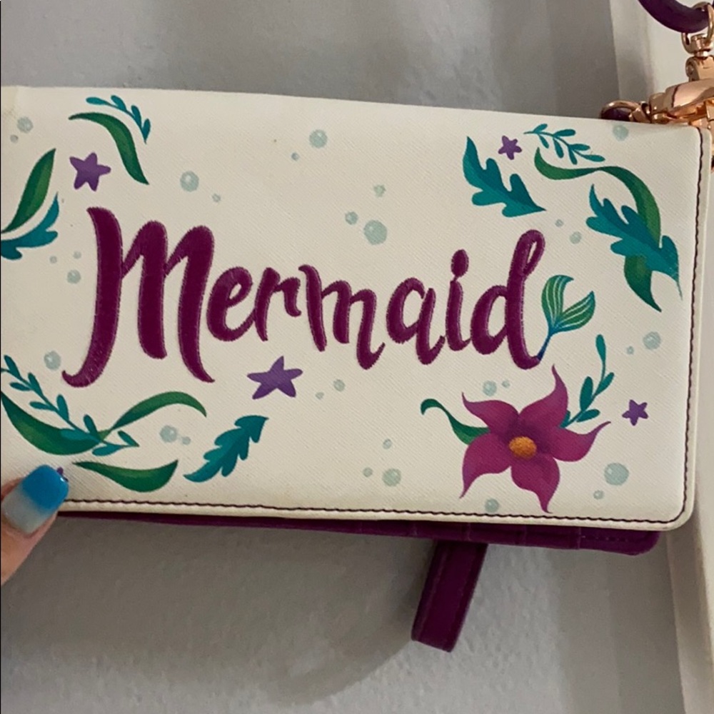 Disney parks little mermaid crossbody/wristlet bag